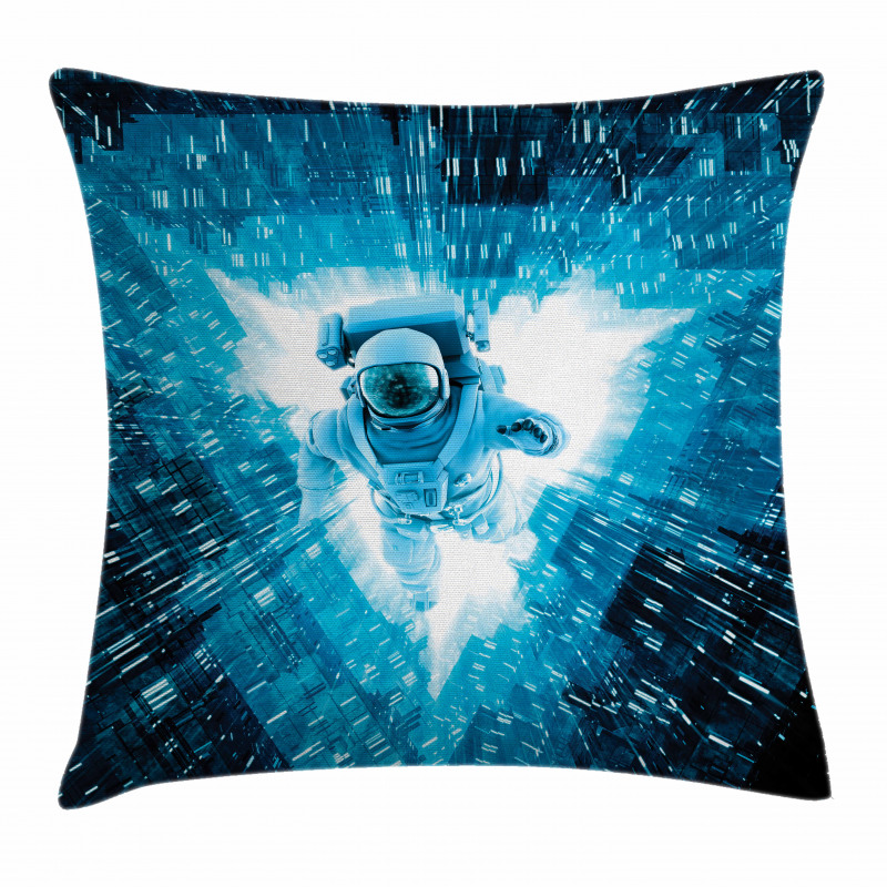 Space Man Diving Pillow Cover