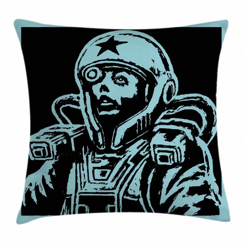 Female Astronaut Pillow Cover