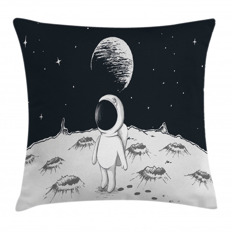 Space Children Happy Pillow Cover