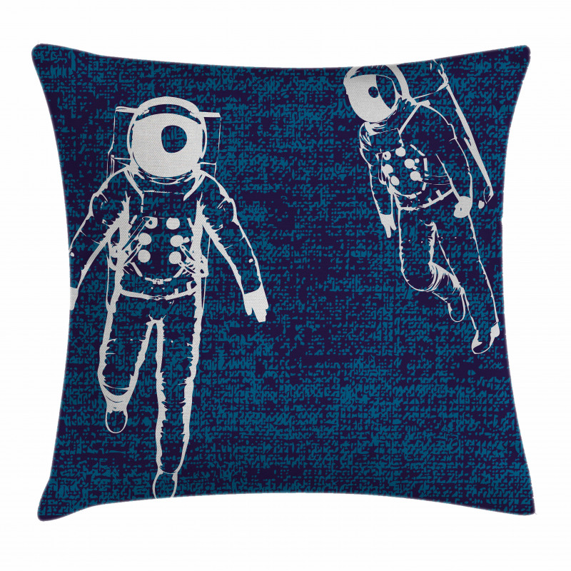 Astronauts Floating Pillow Cover