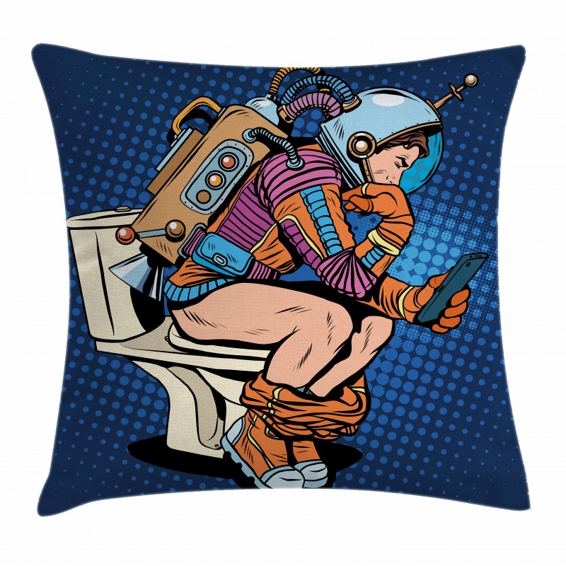 Thinking Man Space Pillow Cover