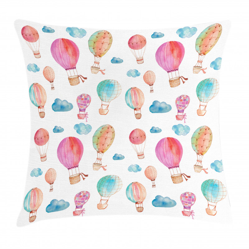 Air Balloons Clouds Pillow Cover