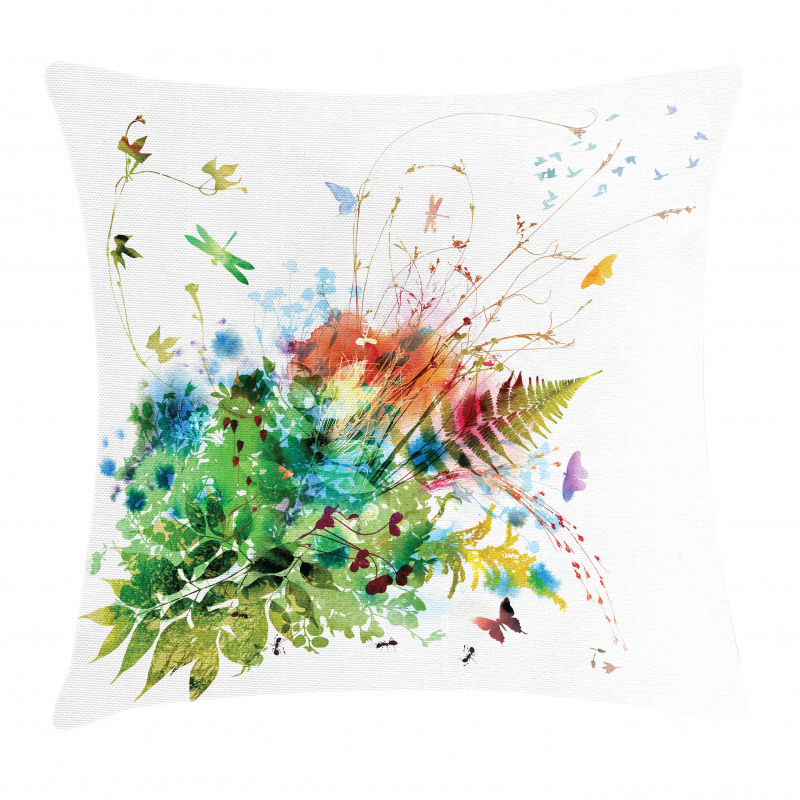 Floral Jungle Summer Pillow Cover