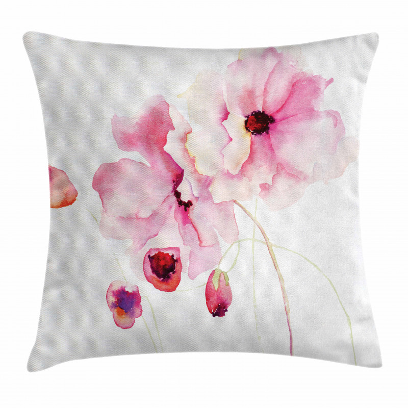 Pink Flower Petals Pillow Cover