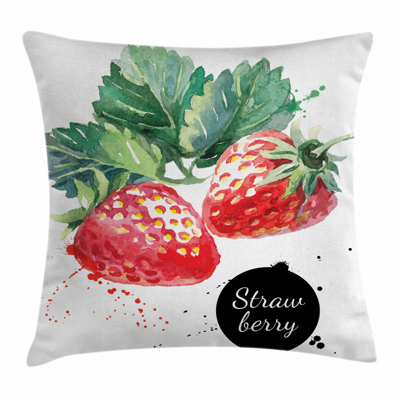 Appetizing Strawberries Pillow Cover