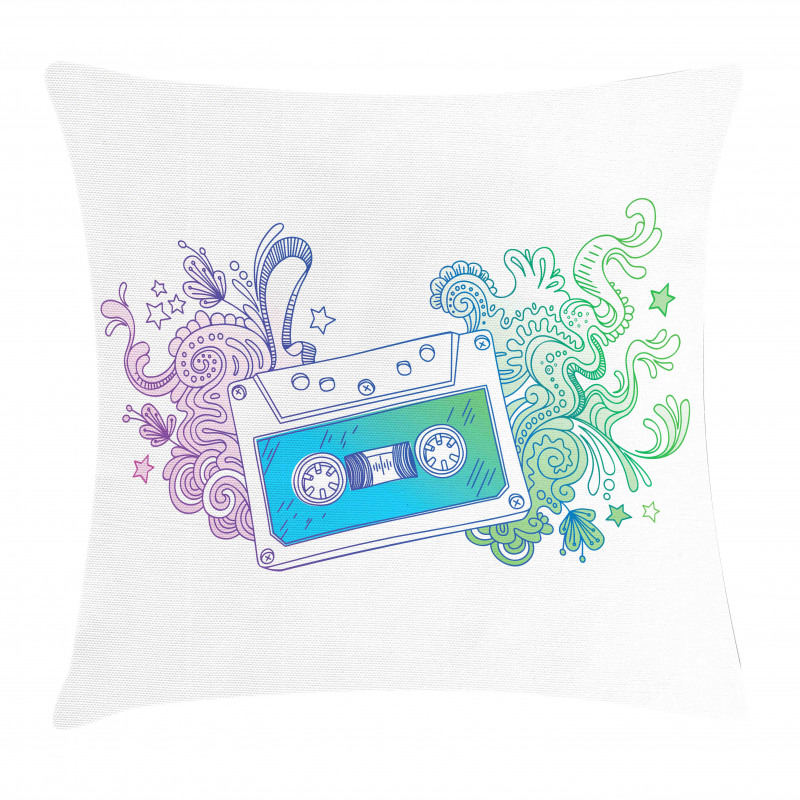 Audio Cassette Tape Pillow Cover