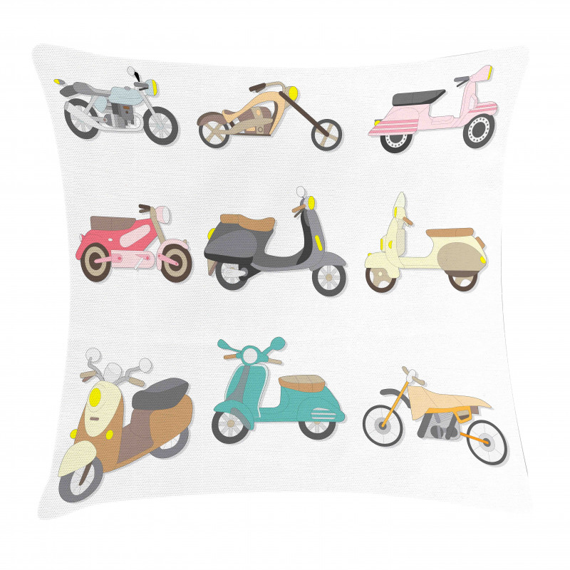 Scooters Design Pillow Cover