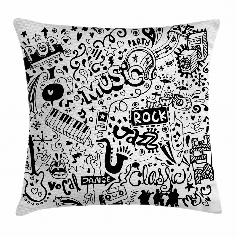 Rock Jazz Blues Dancing Pillow Cover