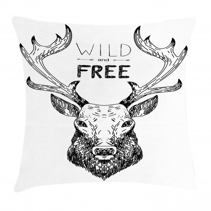 Deer Wild Free Pillow Cover