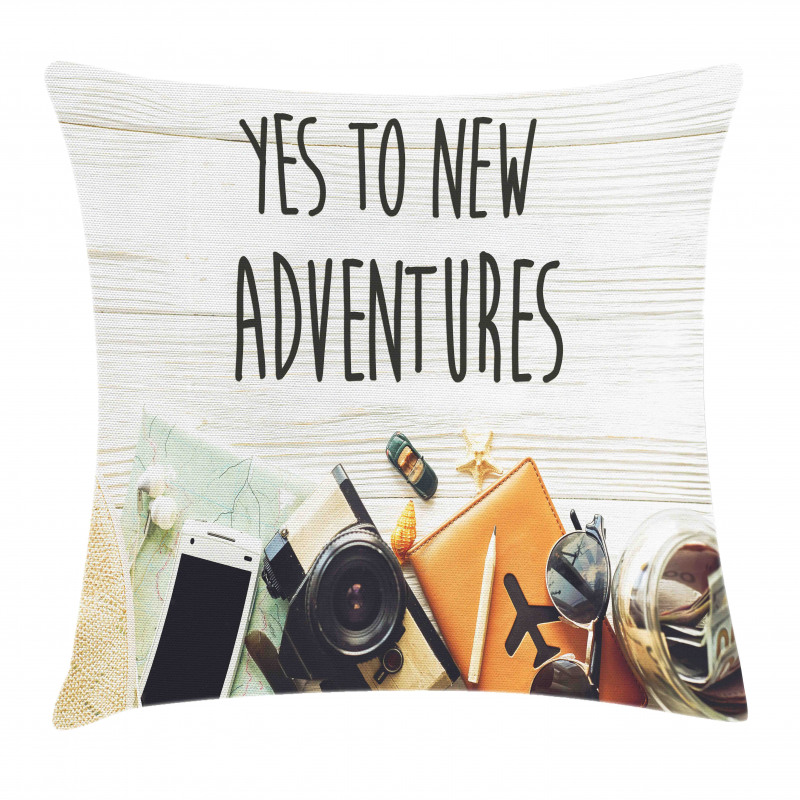 Wanderlust Retro Text Pillow Cover