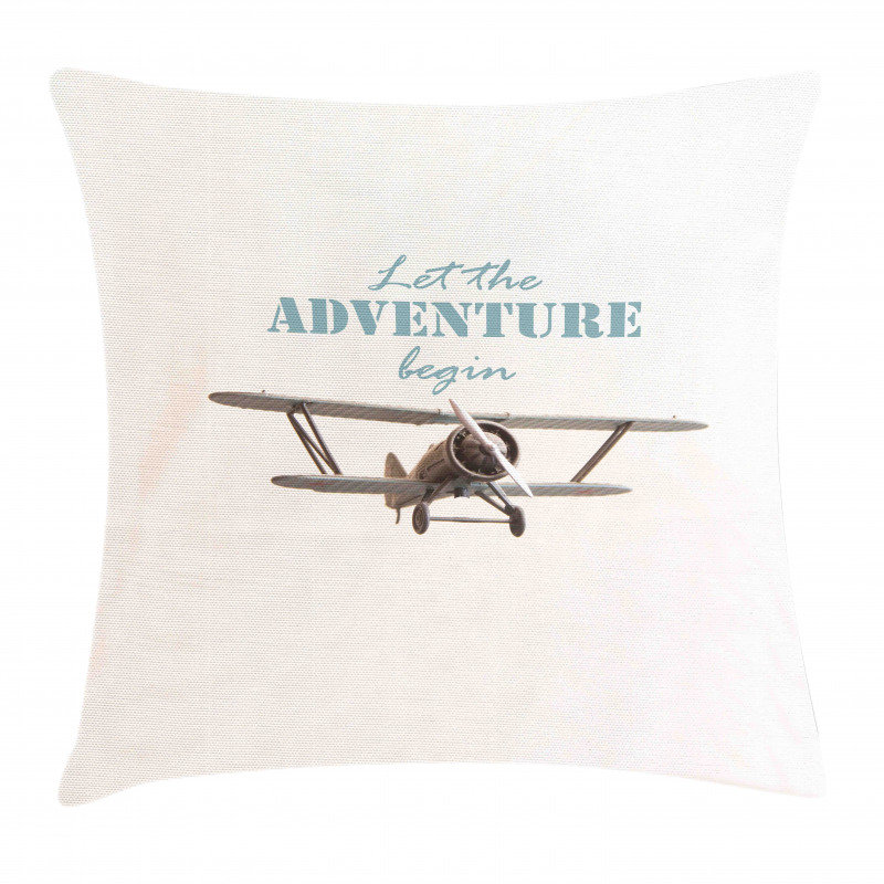 Tropical Summer Plane Pillow Cover