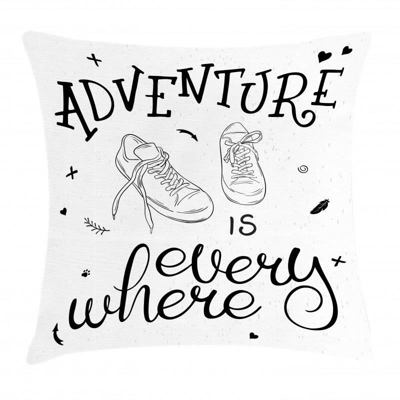 Sneakers Hiking Woods Pillow Cover