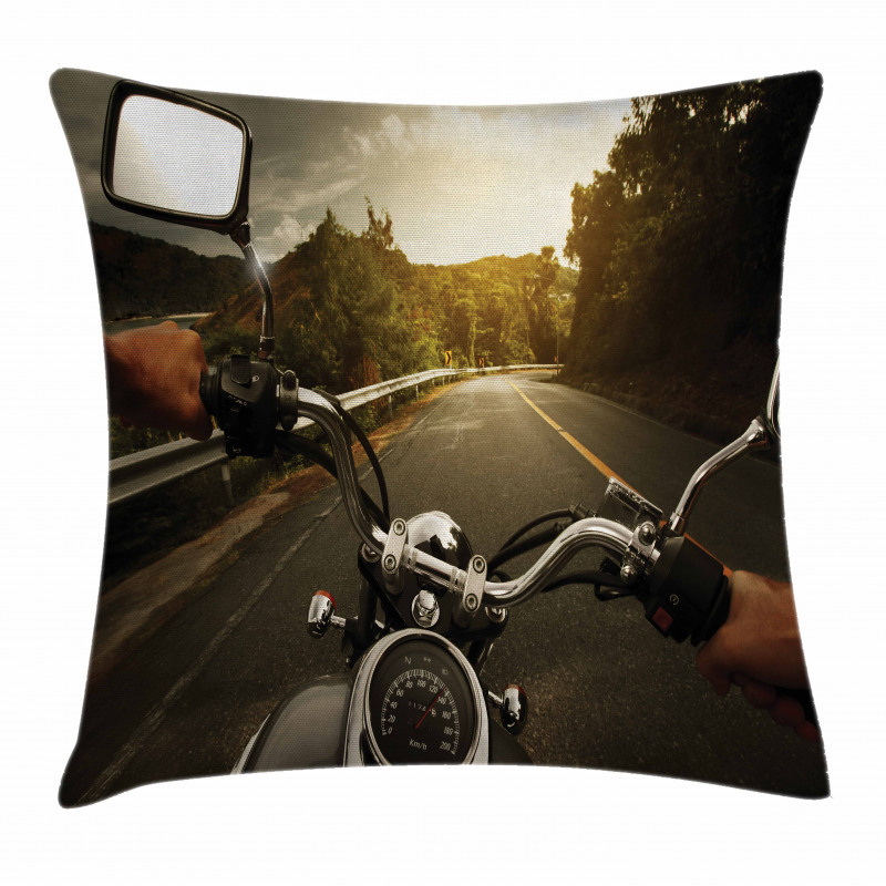 Rider Chopper Road Pillow Cover