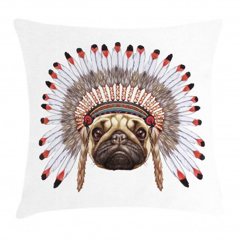 Native Style Bonnet Dog Pillow Cover