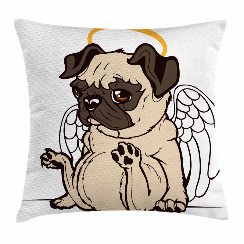 Puppy Angel Wings Hare Pillow Cover