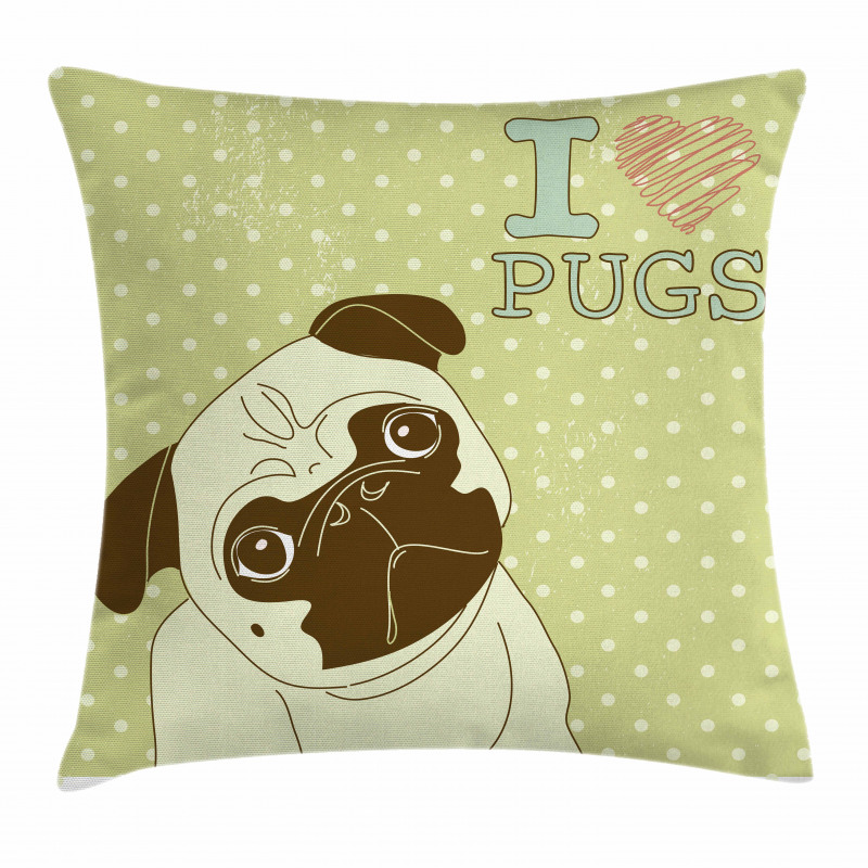Tilted Head Dog Funny Pillow Cover