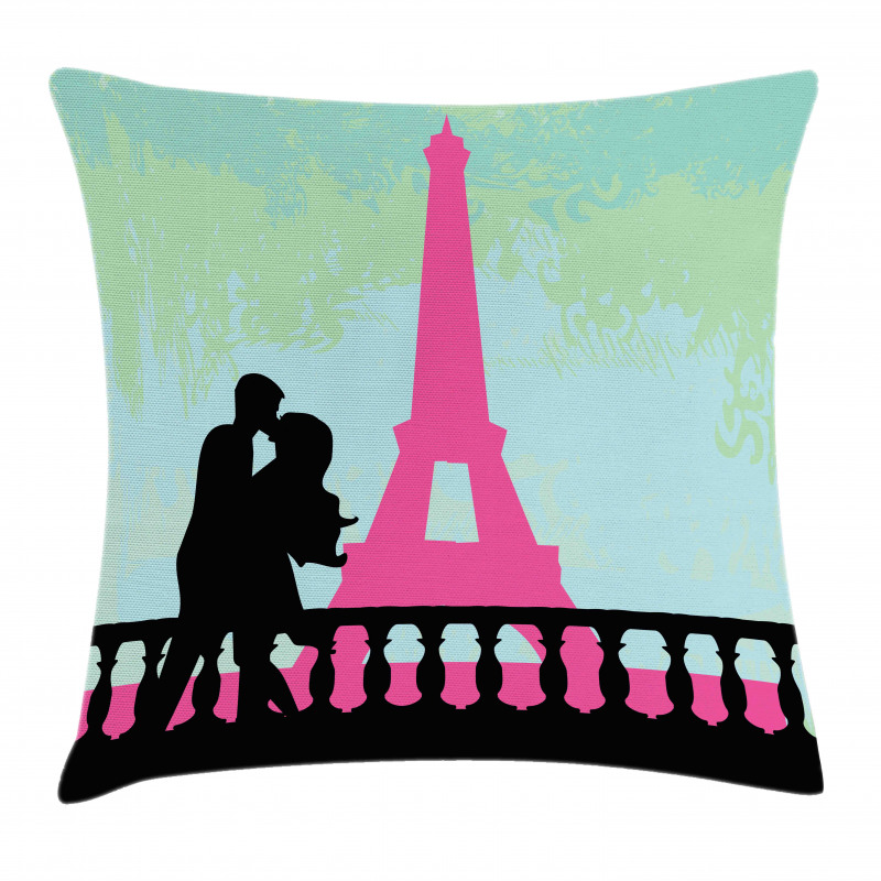 Hand Drawn Couple Kissing Pillow Cover