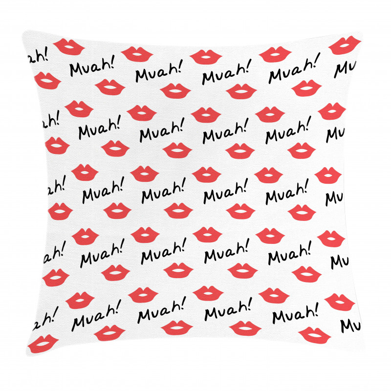 Red Woman Lips Romance Pillow Cover