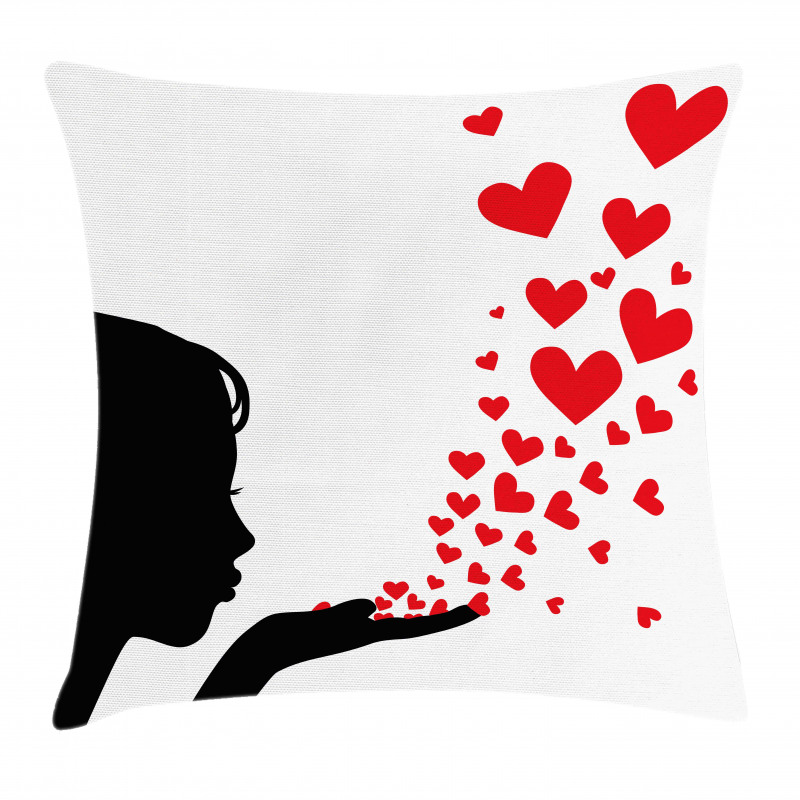 Girl Silhouette Pillow Cover