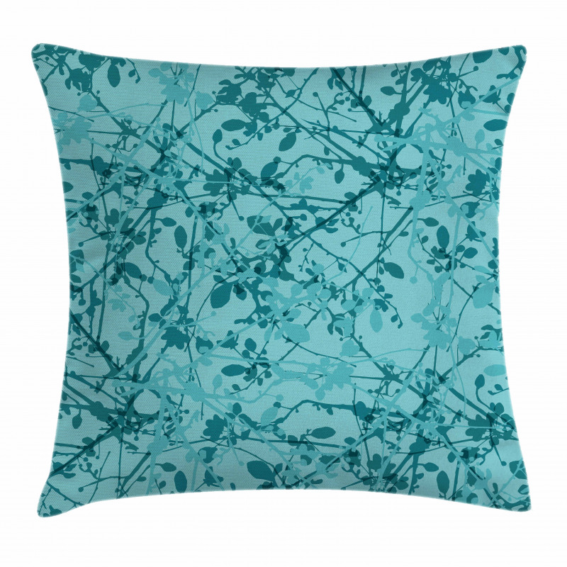 Ink Drawing Style Tree Pillow Cover