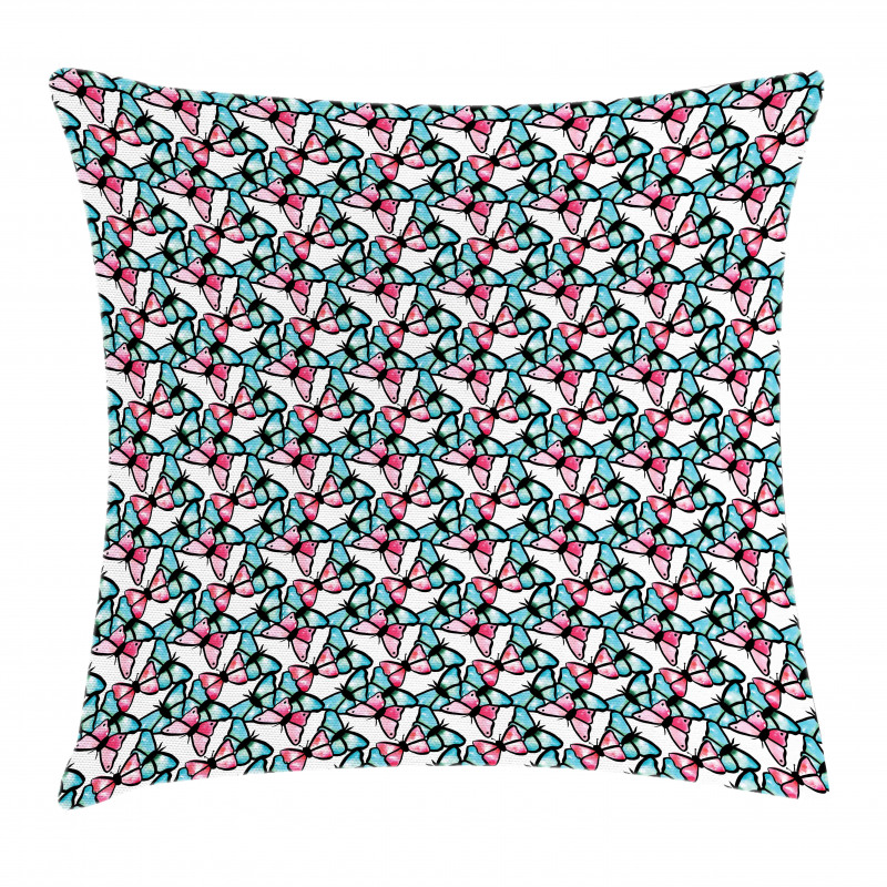 Blue and Pink Animal Pillow Cover