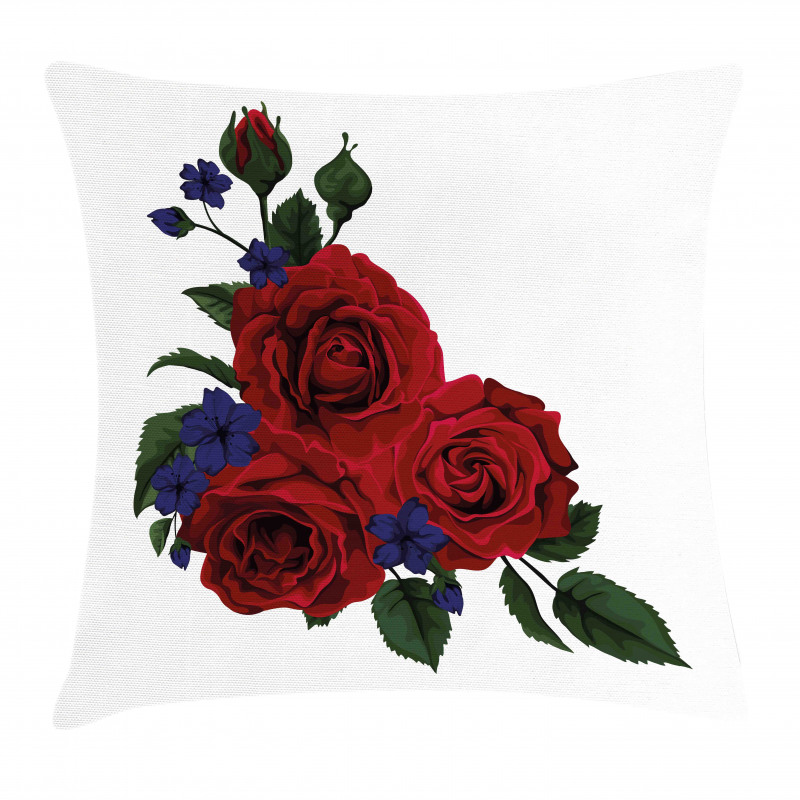 Red Bloom Gentle Florets Pillow Cover