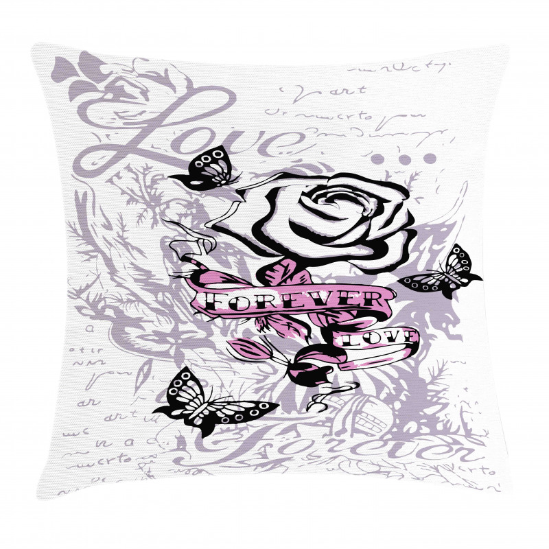 Abstract Butterflies Love Pillow Cover