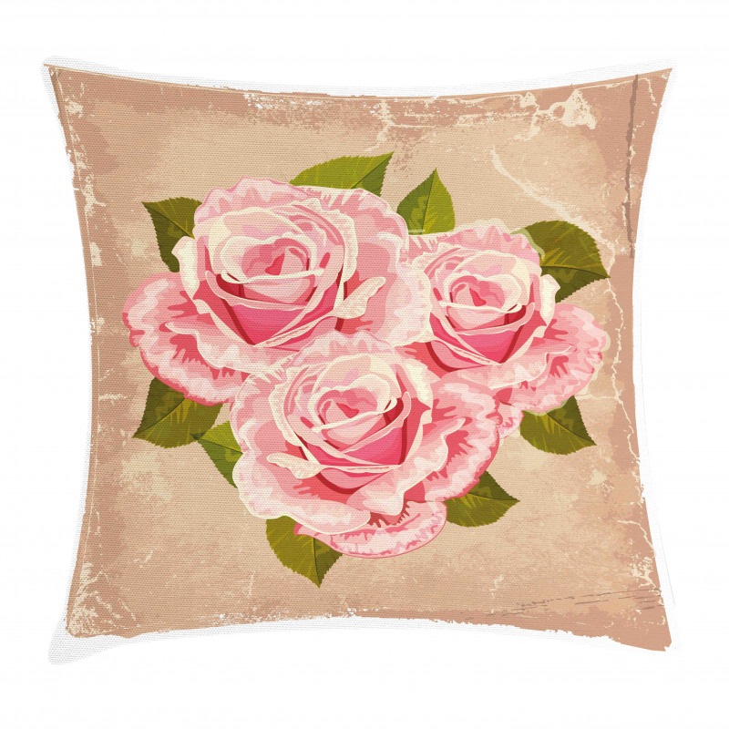 Pink Bouquet of Flowers Pillow Cover