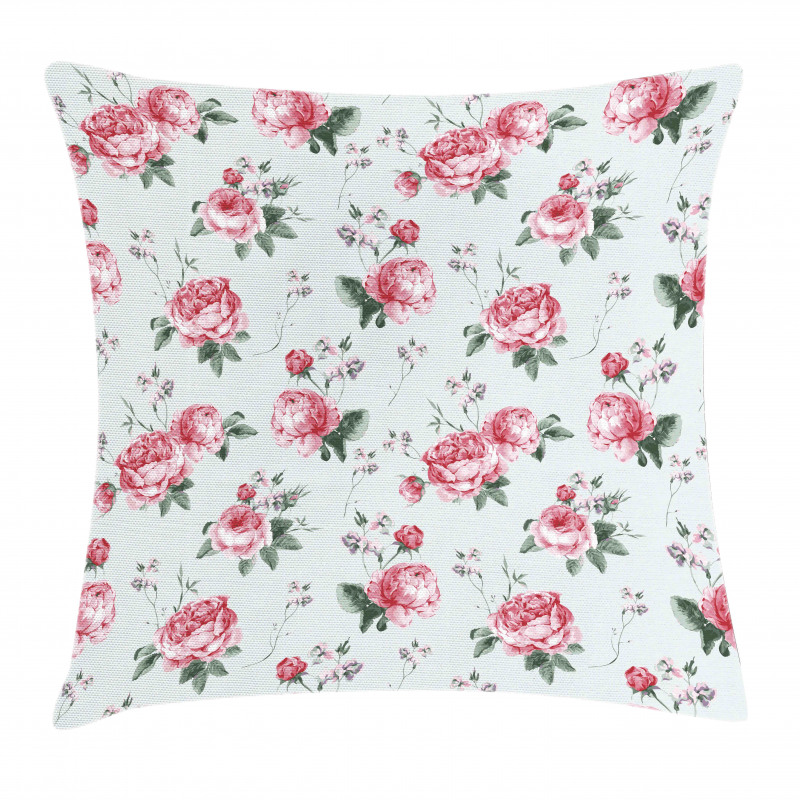 Pink Blossom English Flora Pillow Cover