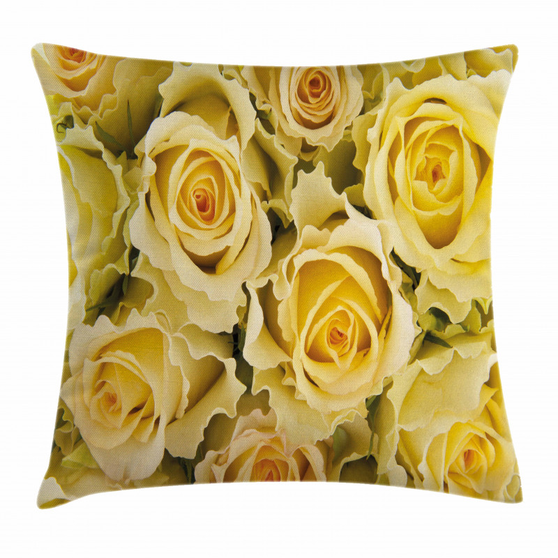Yellow Bridal Flourish Pillow Cover