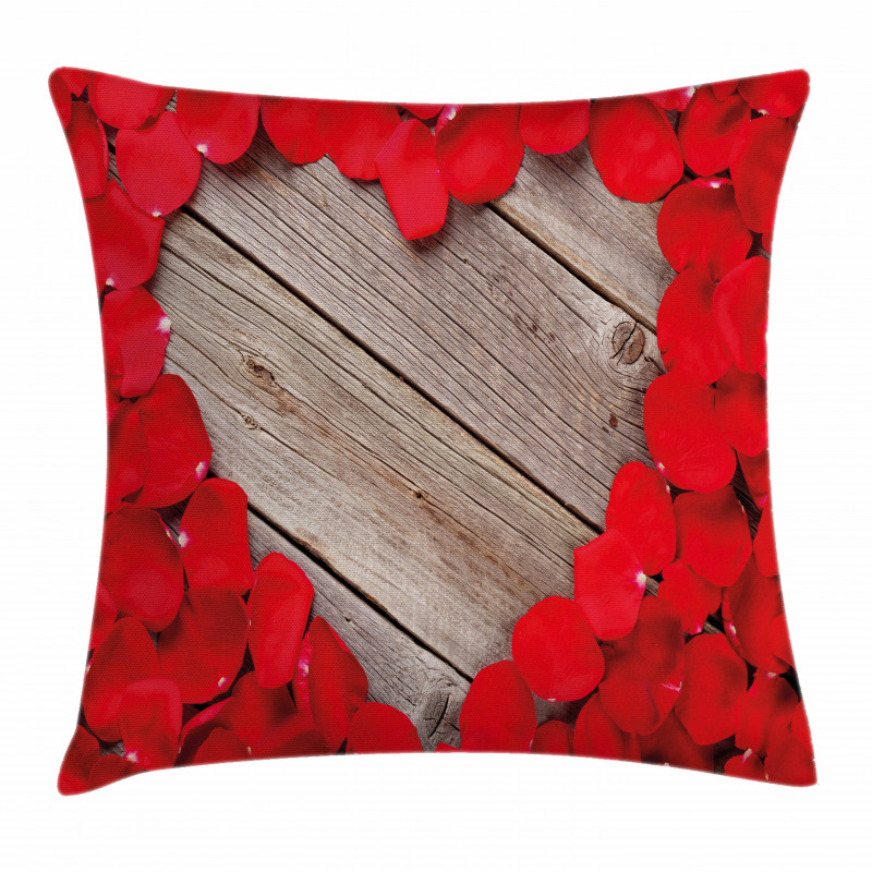 Vibrant Petals Heart Shape Pillow Cover
