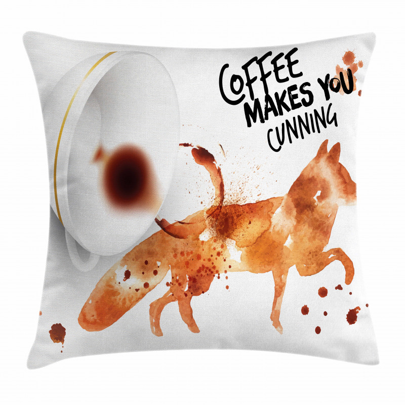 Cunning Animal Drink Pillow Cover