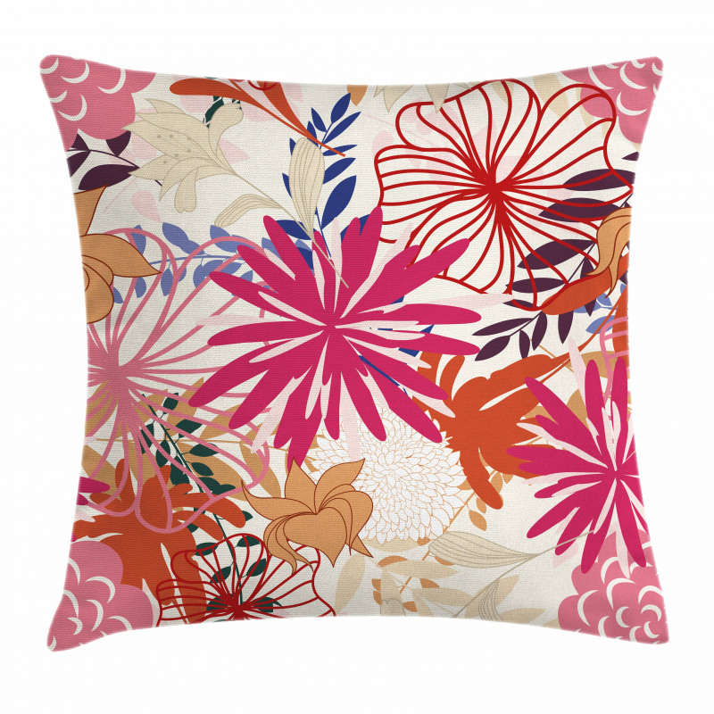 Vivid Floral Arrangement Pillow Cover