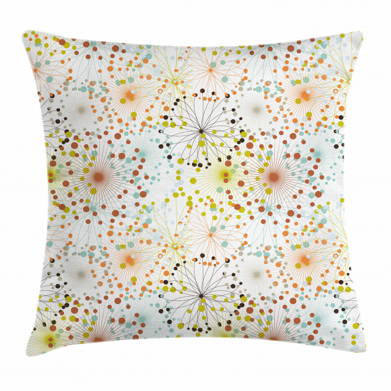 Lines with Vibrant Dot Pillow Cover