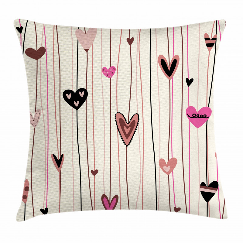 Heart Love Theme Pillow Cover