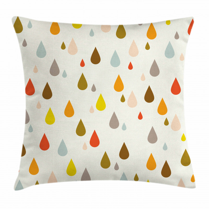 Retro Water Drops Rain Pillow Cover