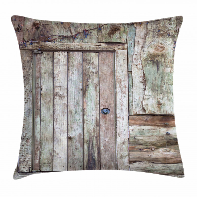 Old Barn Door Cottage Pillow Cover