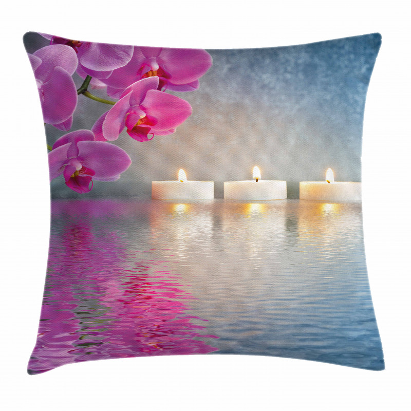 Japanese Candle Sakura Pillow Cover