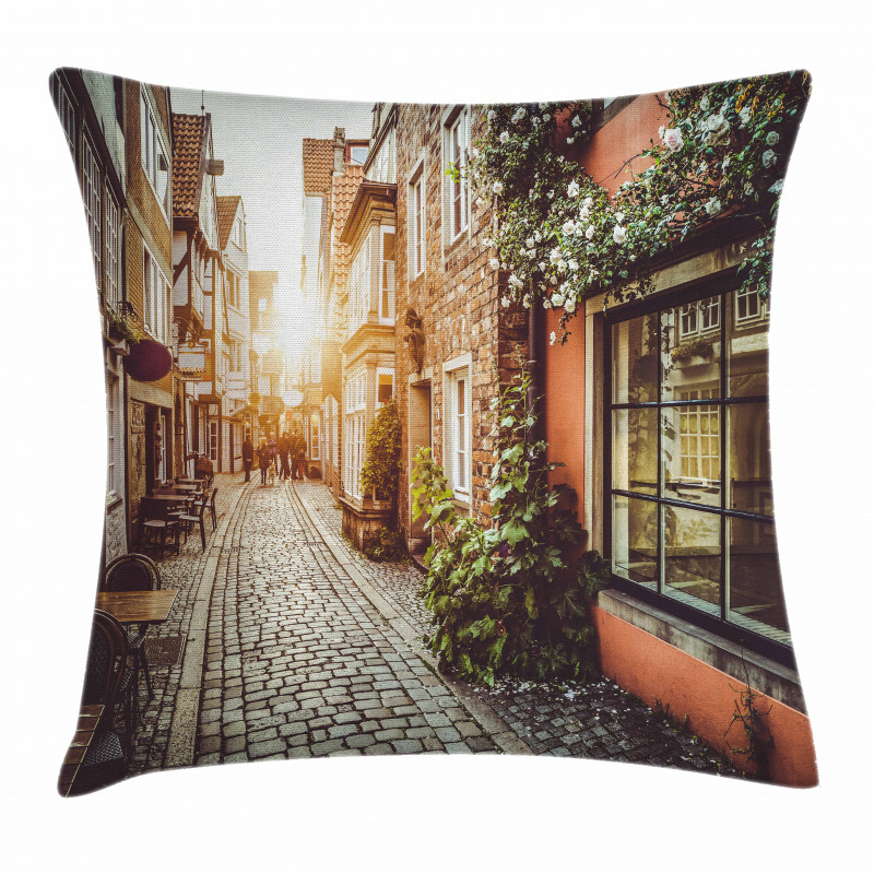 Scenes from Europe Vintage Pillow Cover