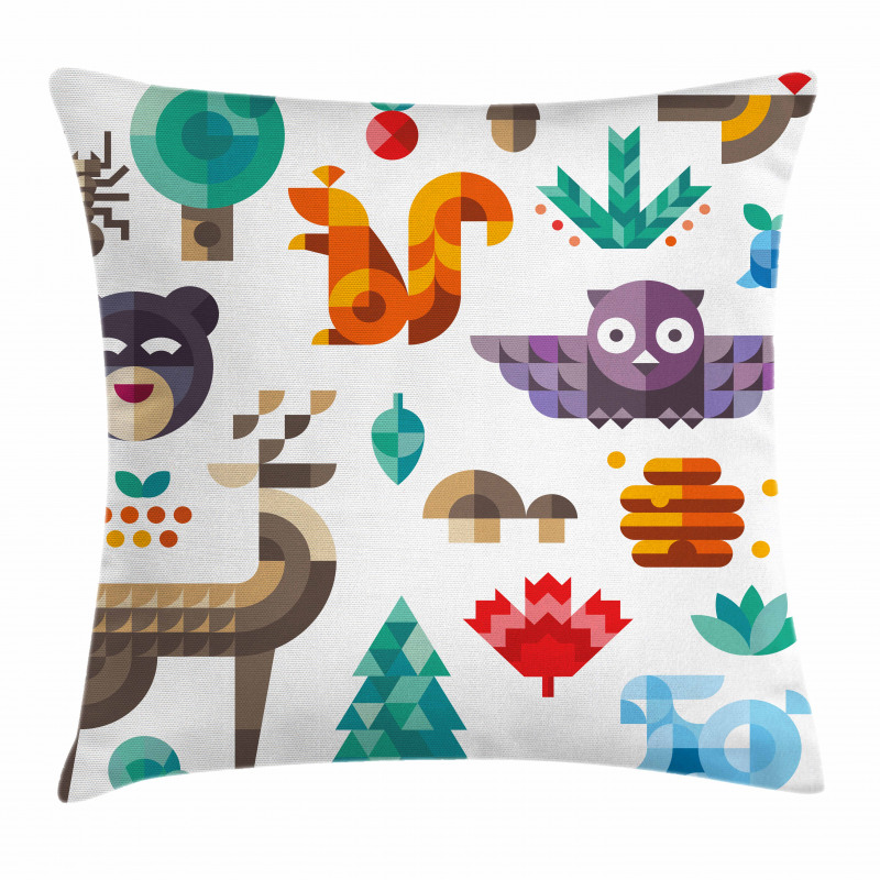 Cheerful Pop Art Design Pillow Cover
