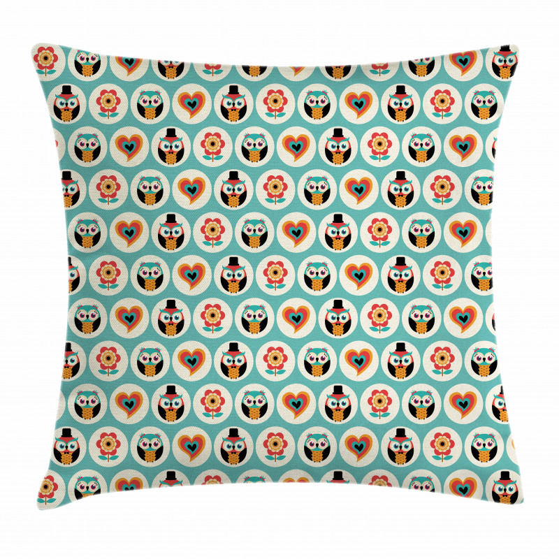 Clothed Owls Male Female Pillow Cover