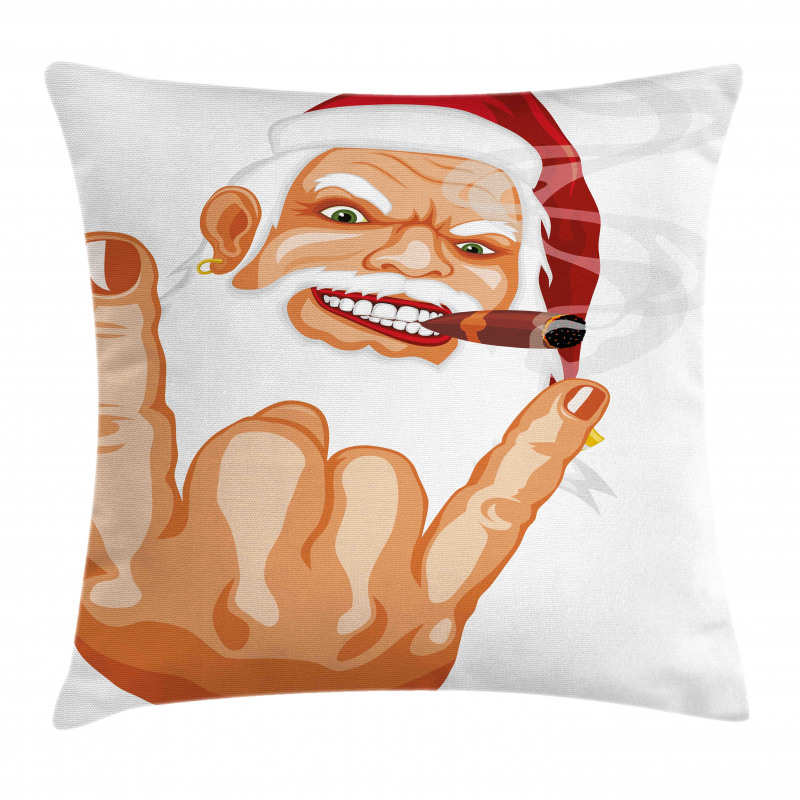 Rocker Santa Claus Pillow Cover