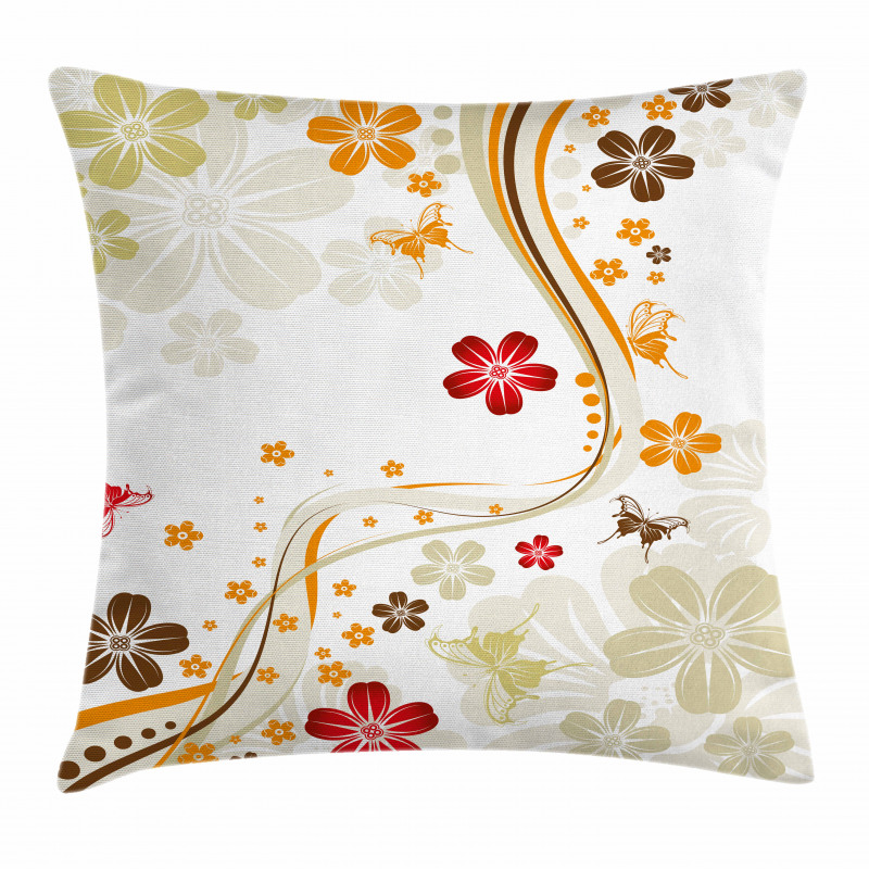 Swirling Florets Botany Pillow Cover