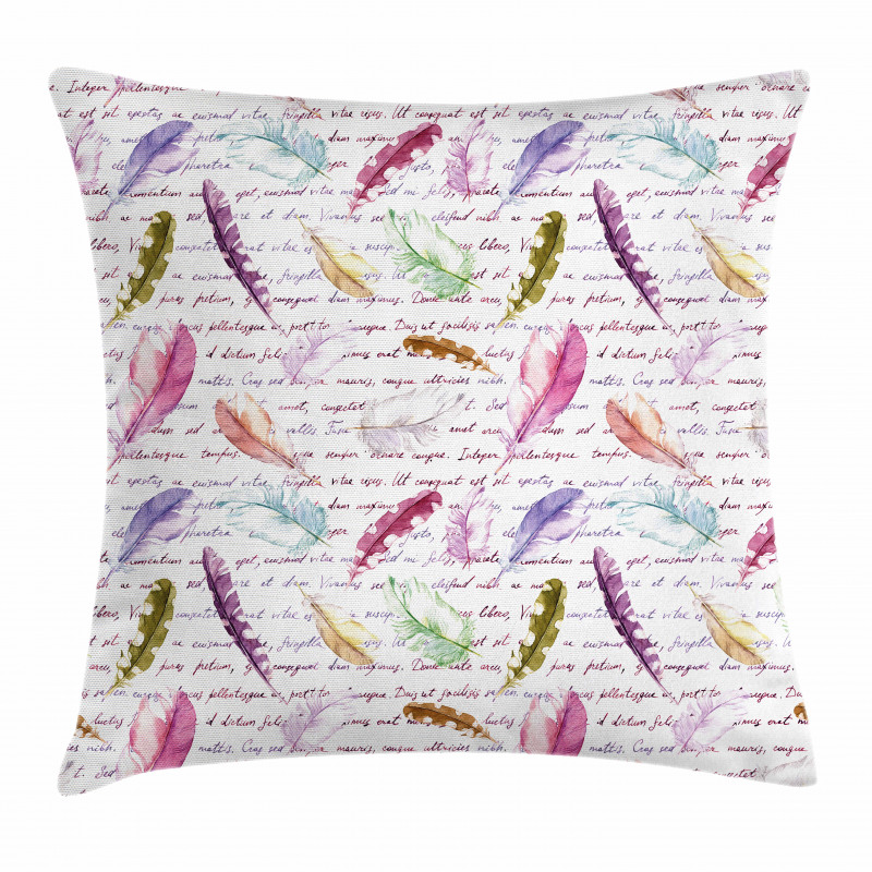 Colorful Romantic Text Pillow Cover