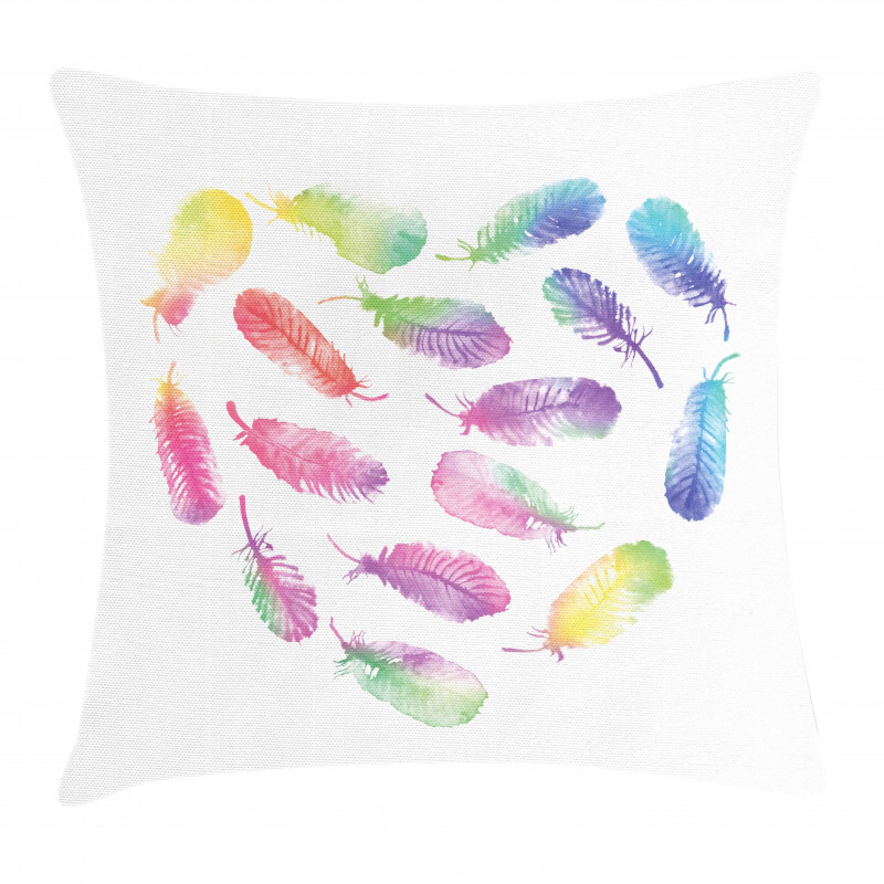 Romantic Plumage Design Pillow Cover