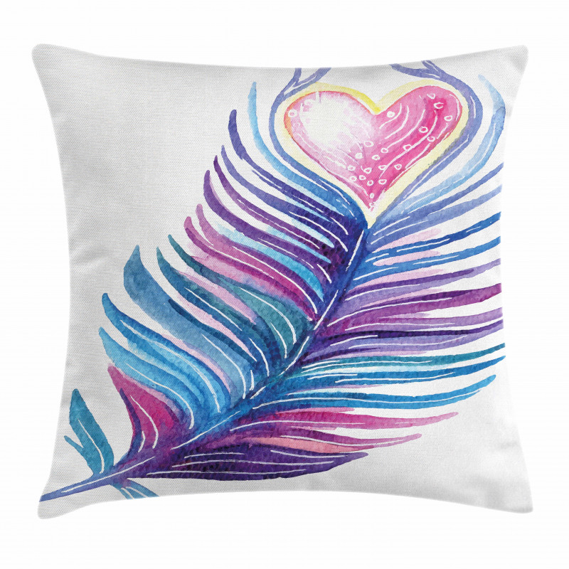 Feathers Vibrant Pillow Cover