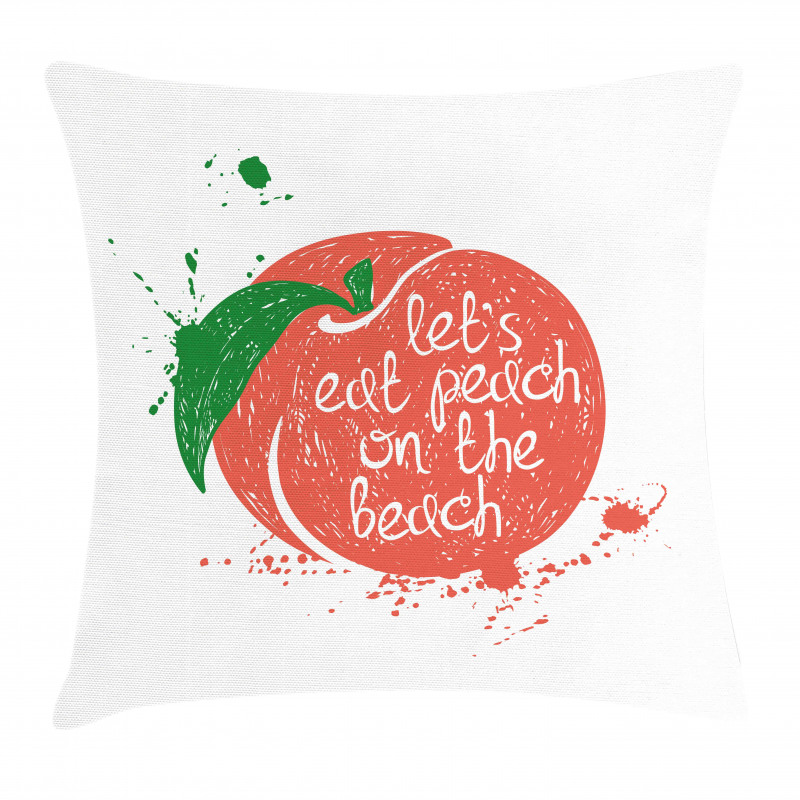 Soft Fruit Quirky Words Pillow Cover