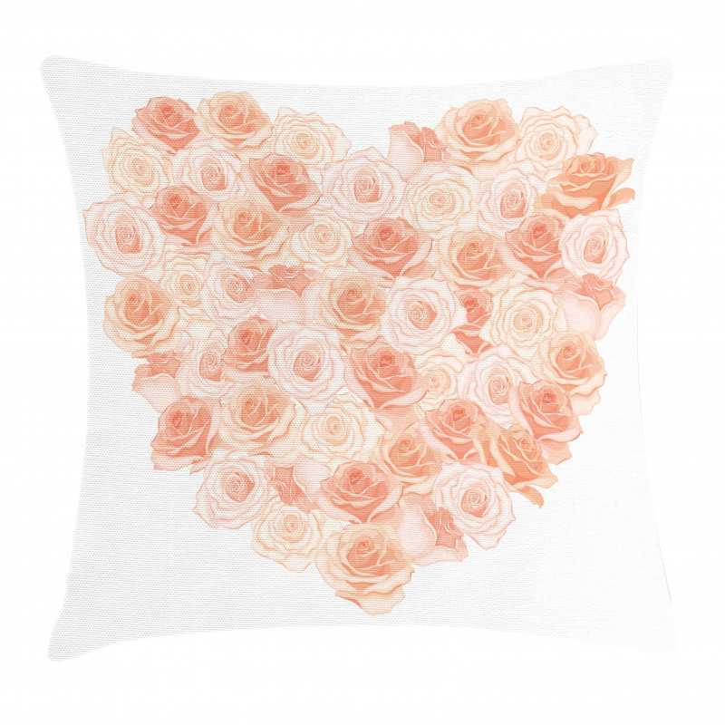 Heart Shaped Blossoms Pillow Cover