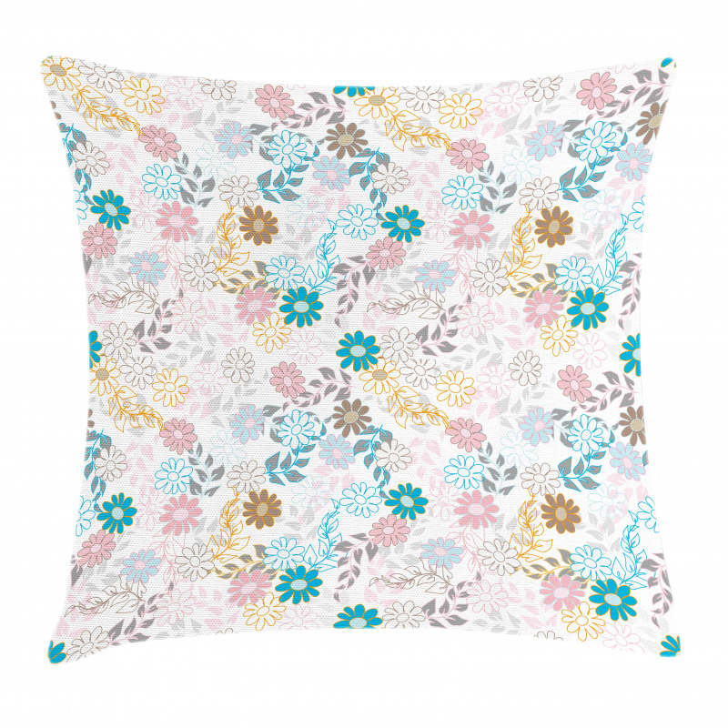 Pastel Daisies Pillow Cover