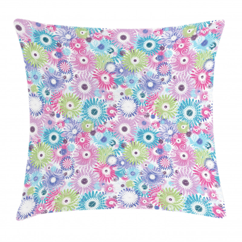 Colorful Vintage Curls Pillow Cover